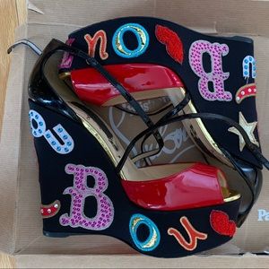 Christian Louboutin Zeppa Wedge Platforms US7-7.5